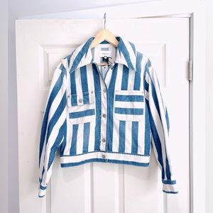 NWT Current/Elliott Sammy Jacket - Blue & White Striped